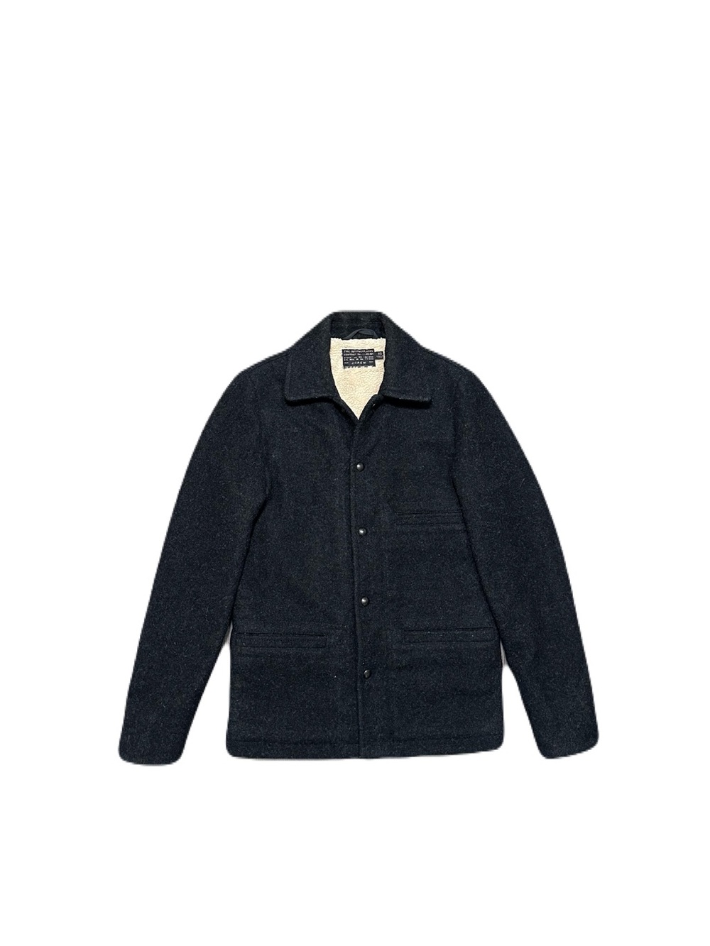J.Crew Men's Wool Skiff Jacket Sherpa Lined Men’s XS Military Thermore Charcoal
